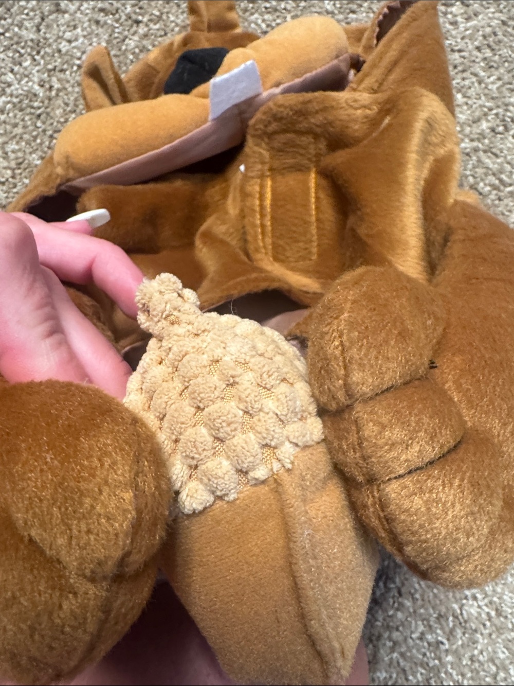 plush squirrel/chipmunk-style dog costume Halloween funny pet Costume SZ LG - Picture 10 of 10
